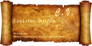 Czeizler Vulfia névjegykártya